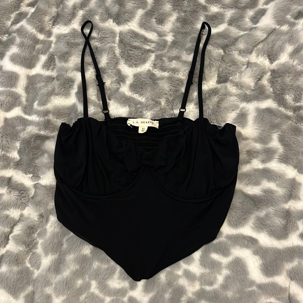 L.A hearts black top xs